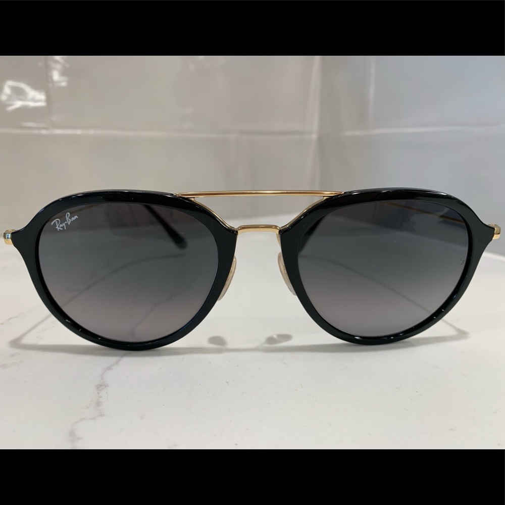 Ray Ban Black and Gold Sunglasses